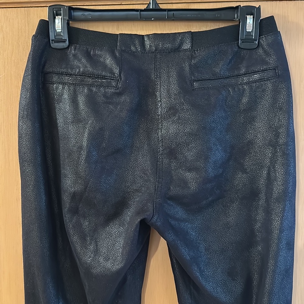 ABS Platinum Women’s Faux Leather Leggings Black Size 2 - Picture 7 of 12